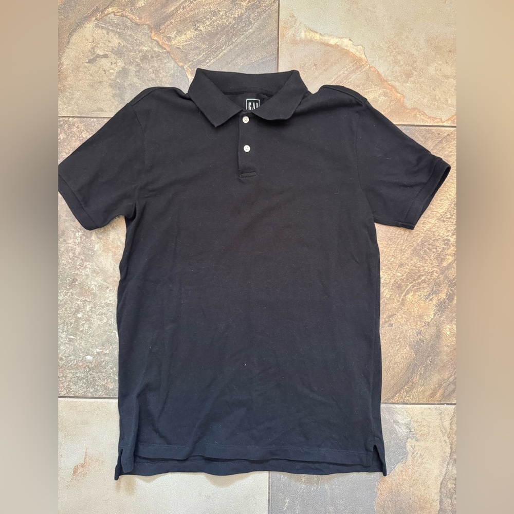 GAP Men's Classic Black Polo Shirt